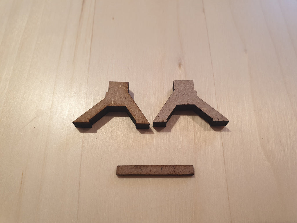 HEU01-1/72-Lot de 10 heurtoirs asymétriques bi-bloc