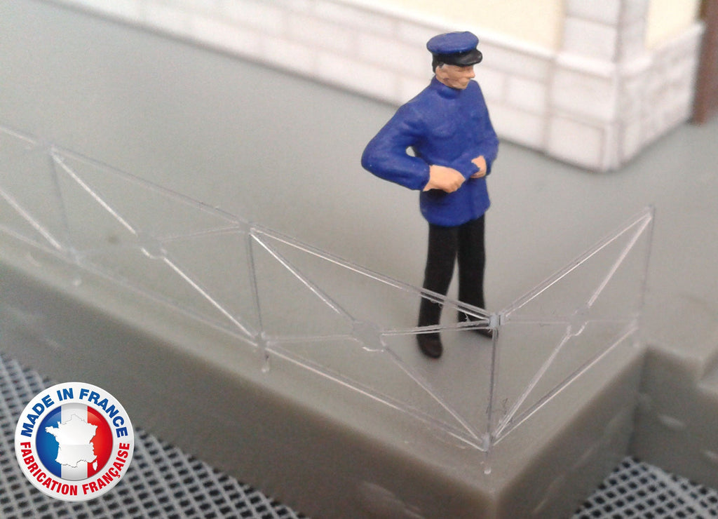 BAR01-1/72-LOT DE 2 BARRIÈRES - BALUSTRADES -GARDES CORPS Type 1