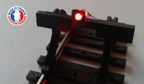 FEU01-1/72-Lot de 10 feux de heurtoir avec led rouge