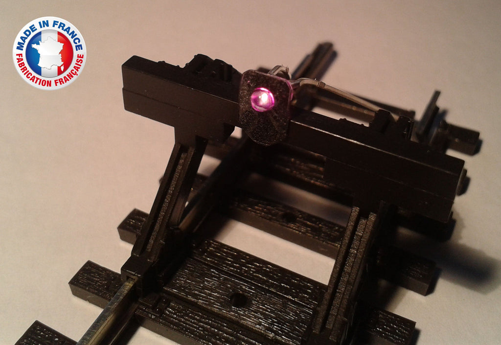 FEU02-1/72-Lot de 10 feux de heurtoir avec led violette