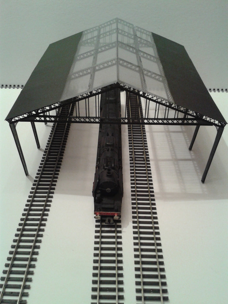 VER03-HO-Kit à monter et peindre verriere de gare / marquise