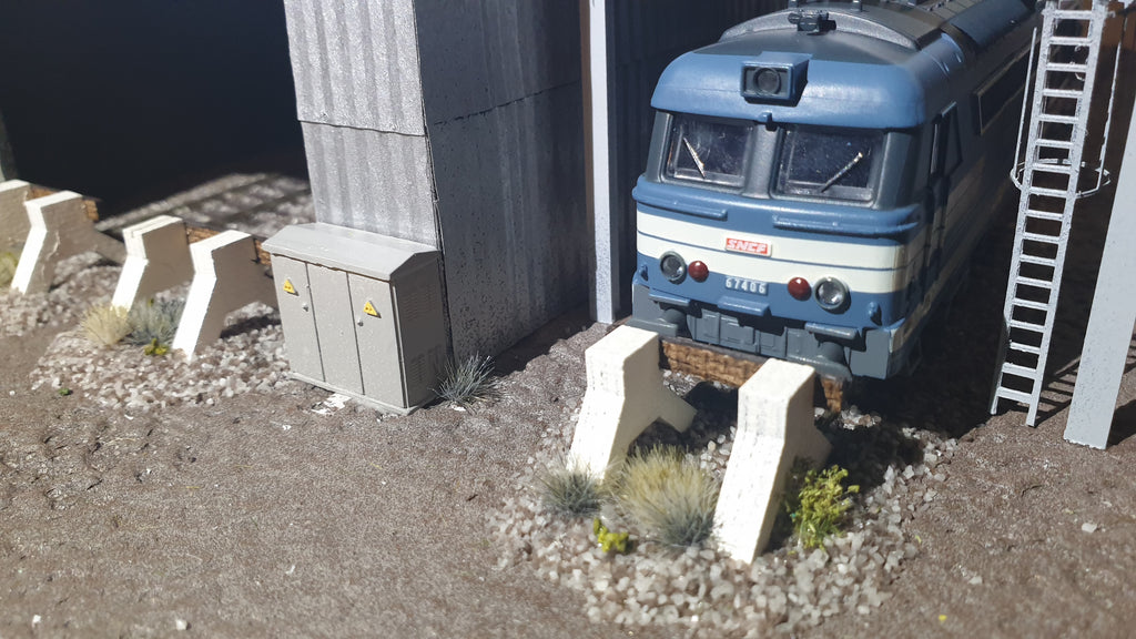 HEU01-HO-Lot de 10 heurtoirs asymétriques bi-bloc