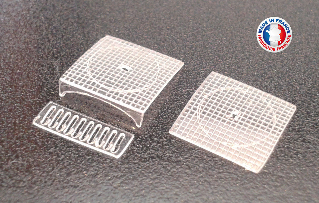 EGO01-HO-Lot de 20 plaques d'egouts / regards de trottoir avec avaloir - type 1