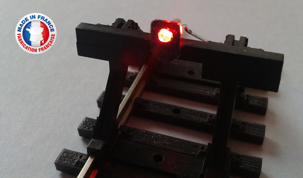 FEU01-0-Lot de 10 feux de heurtoir avec led rouge