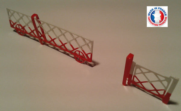 PAS04-HO-LOT DE 2 BARRIÈRES DE PASSAGE A NIVEAU Type 4-version large